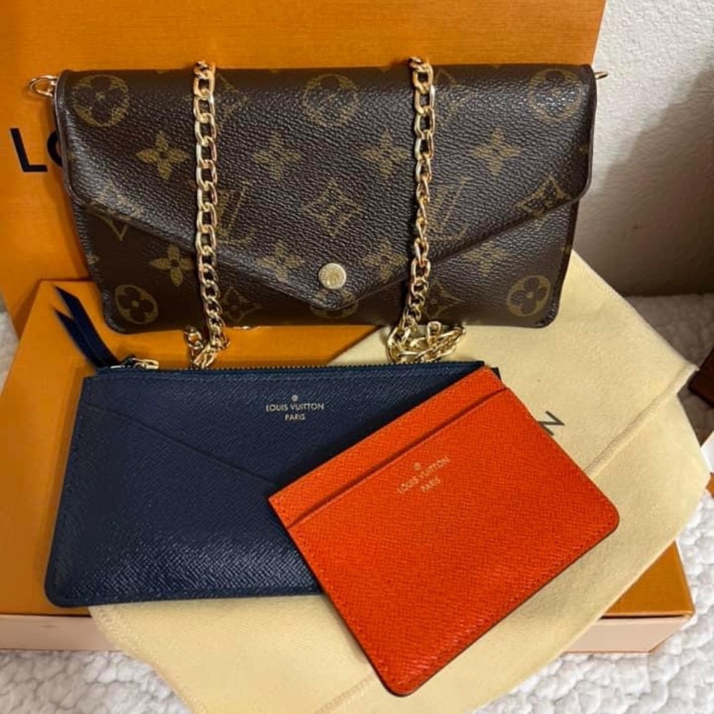 Louis Vuitton Jeanne monogram wallet 3in1 rose ballerine wallet